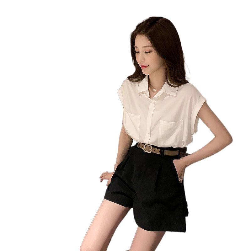 Spring 2026 Korean Style Sleeveless Shorts Set with Dimensional Decoration for Light-Skinned Wear