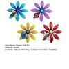 4 Pcs Acrylic Flowers Wall Decor Outdoor Spring Flower Wall Art Sculpture with Butterfly Bee Dragonfly for Backyard Yard Patio Fence Decor