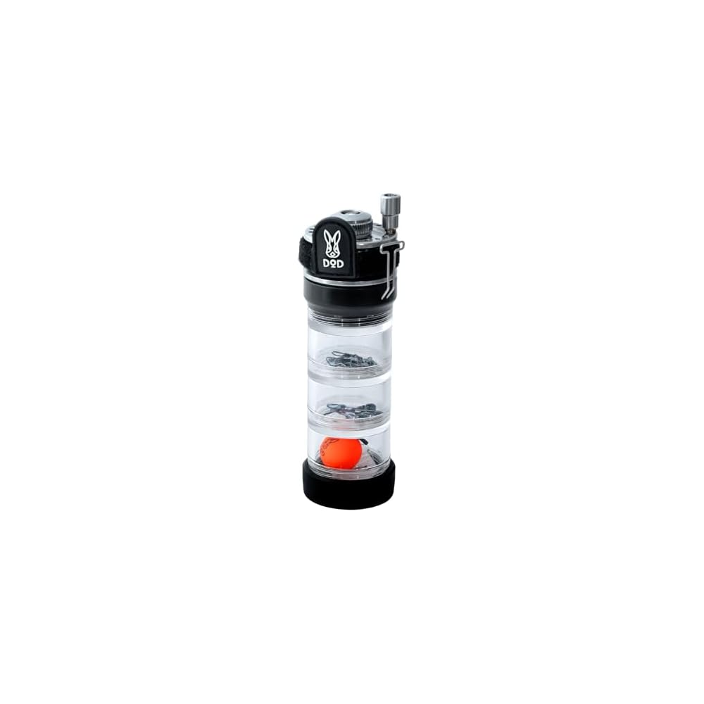 DOD (Dee-O-Dee) Fishing Bottle 2 All-in-One Fishing Tackle for Sea Fishing and Pier Fishing - Compact FG1-184-BK