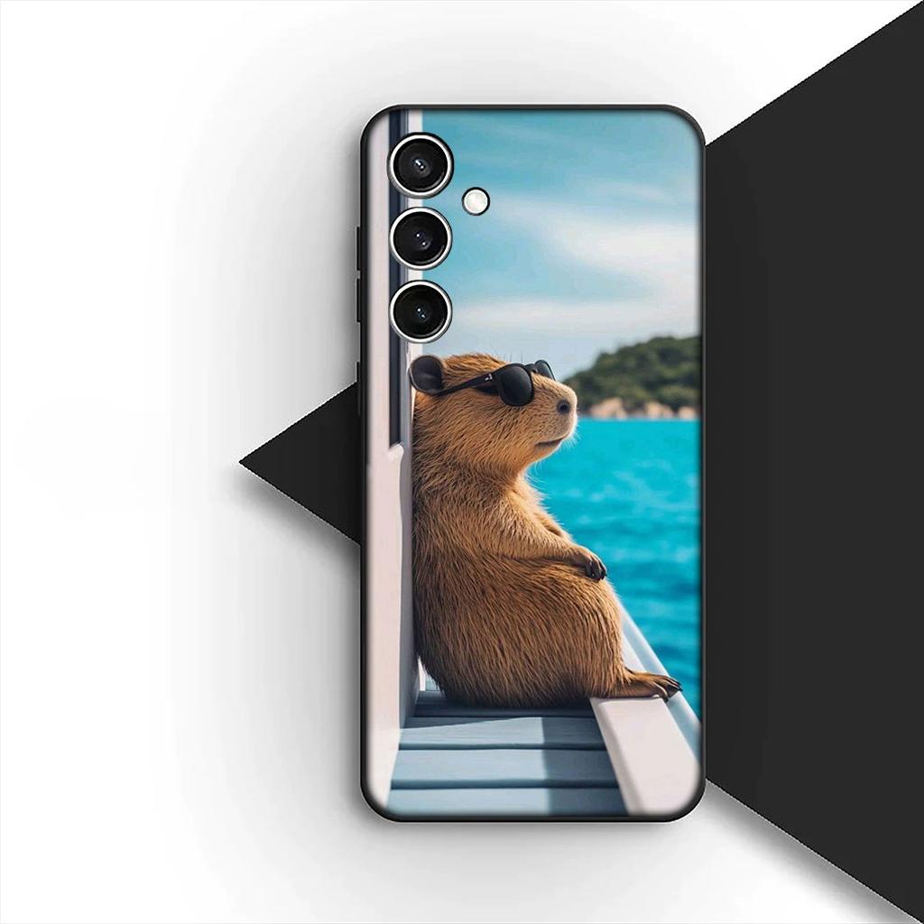 Lovely Capybara Silicone Cover for Samsung Galaxy A36 A55 A26 A05 A06 A14 A50 A51 A53 A54 A12 A13 A23 A35 Coque Phone Case
