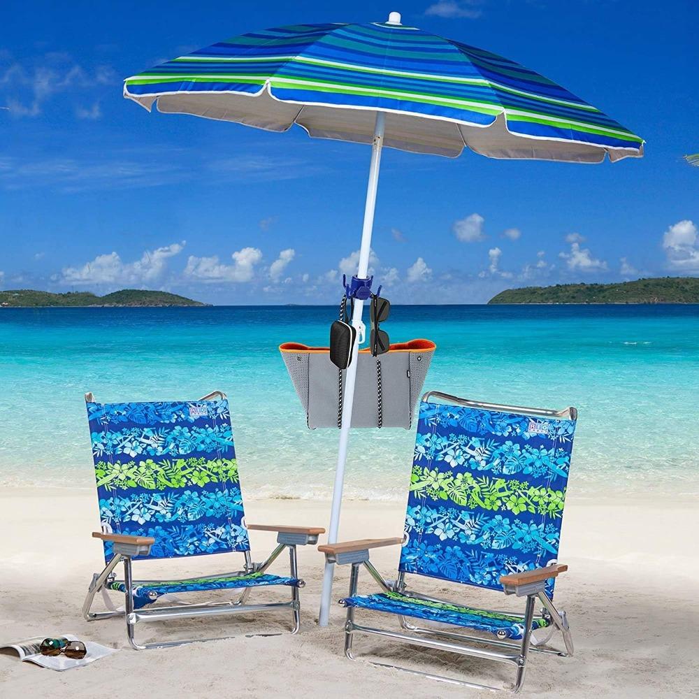 Outdoor Strandsonnenschirm Haken Tragbar Camping Reise 4 Haken Kunststoff Sonnenschirm Haken für Handtücher/Kleidung/Sonnenbrillen/Taschen-Zubehör