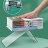 18x12x12cm Estante de Livros de Acrílico Vidro Orgânico Suporte de Livros em L Suporte de Livros Espessado Antiderrapante Rack de Armazenamento e Organização de Mesa Material de Estudo