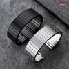 18mm 20mm 22mm Stretch Expansion Stainless Steel Watch Band Strap Metal Elastic Belt Accessories Men Women Matte Strap Bracelets