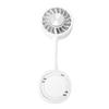 Magnetic Phone Clip Fan Portable USB Rechargeable Handheld Personal Fan with Cooling Pad Adjustable Gooseneck White