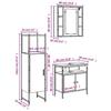 VidaXL Ensemble d'Armoires de Salle de Bain 3 pcs, Placard avec Miroir, Meuble de Toilette avec Pieds Réglables, Industriel, 3214755