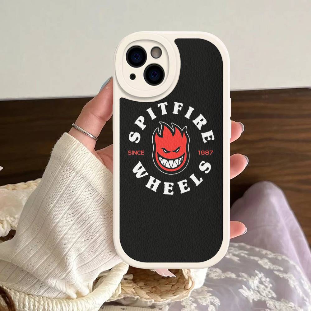 

S-Spit F-Fires Logo Phone Cover For iPhone 11 12 13 14 15 16 Pro Max Mini Plus Soft Leather Case iphone 12pro