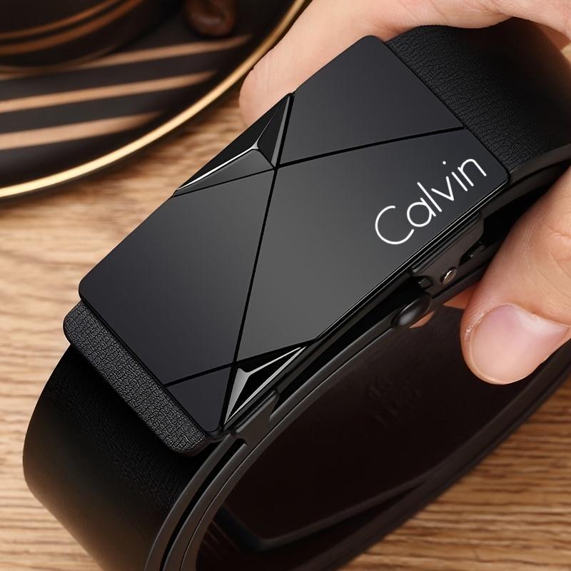 Men`s automatic buckle belt-business casual PU