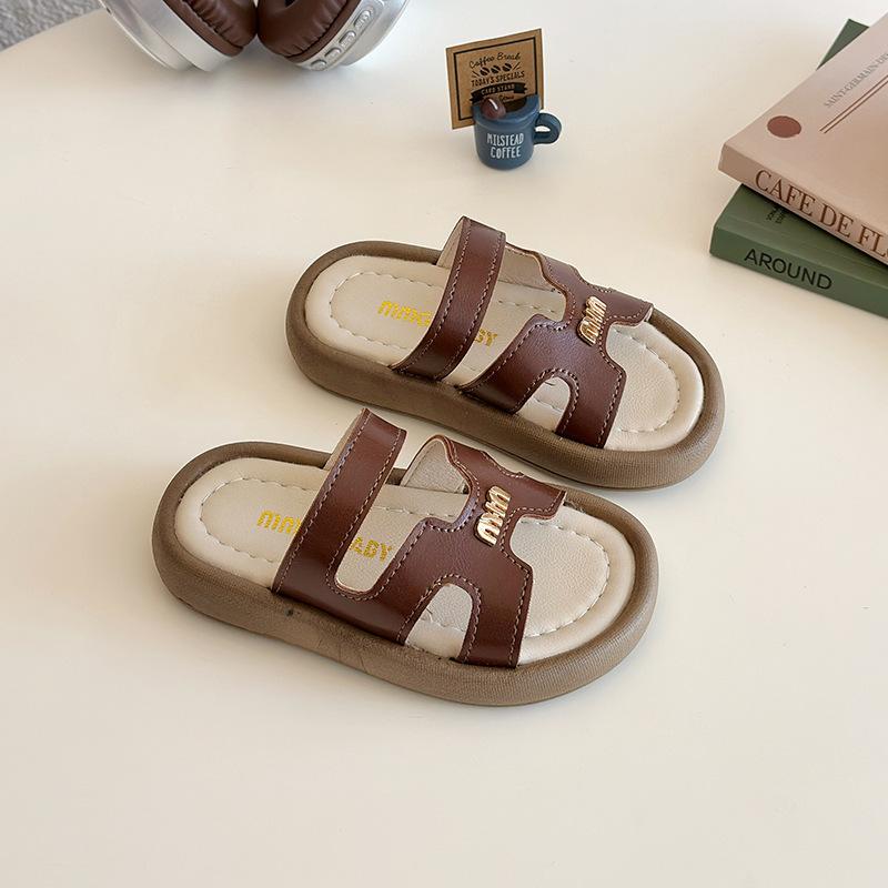

Girls slippers 2025 summer new children s shoes outside boys and girls indoor home shoes soft-soled baby shoes 21