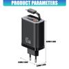 65W Chargers Featuring Retractable Cable Design For High Speed PD Charging Of Smartphones And Laptops