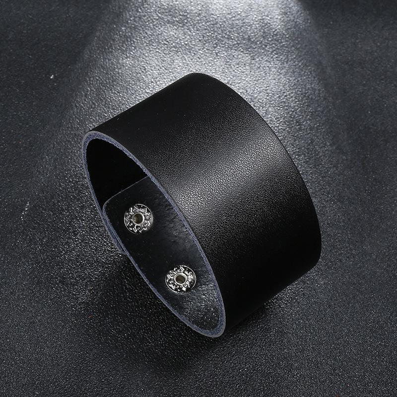 Moda Punk Vintage Braccialetti Lunghezza Regolabile Semplicità Braccialetto Polso Largo Vera Pelle Braccialetti Per Donne Uomini Gioielli