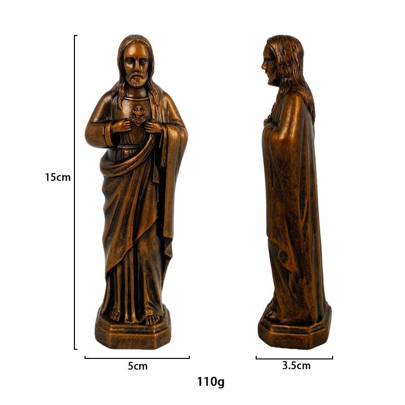 Joseph Christ The Redeemer Statue Jesus Figurine Resin Christ Figure Christian Catholic Religious Decoration Home Desk Crafts