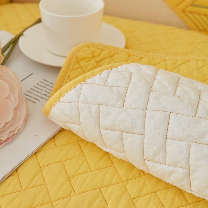 Solid Color Sofa Cushion Four Seasons Pure Cotton Fabric Non-Slip Cotton Cushion Universal Modern Sofa Cover Cover Towel