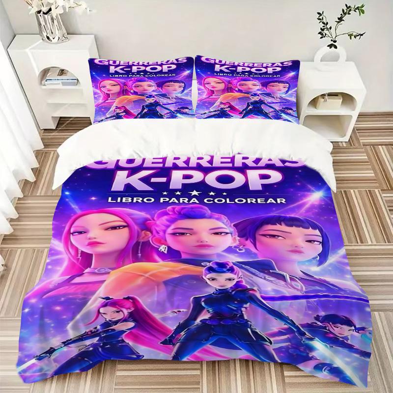 Kpop Warriors Book Print 3Pcs Bedding Setduvet Cover With 2 Bedropillowcase Home Birthday Gift
