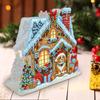 Acrylic Double Sided Xmas Theme Diamond Painting Tabletop Paper Towel Holder Desktop Diamond Art Storage Rack Kits for Beginner