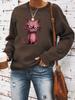 Women's Autumn/Winter Long-Sleeve Printed Pullover Sweatshirt