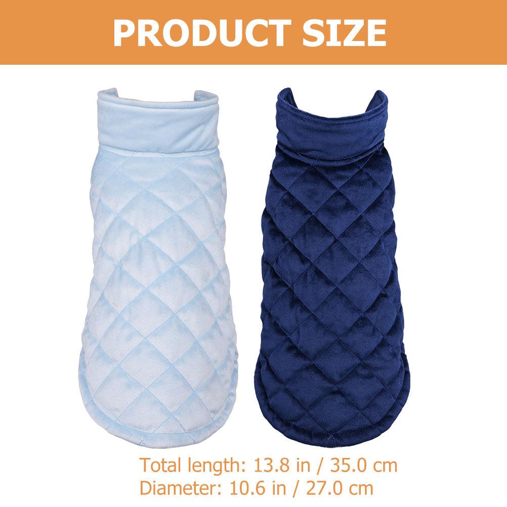 2Pcs Pet Warm Vest Dog Vest Winter Wear Decorative Pet Apparel Comfortable Daily Outdoor Cozy Dog Clothes Costumes for Dogs