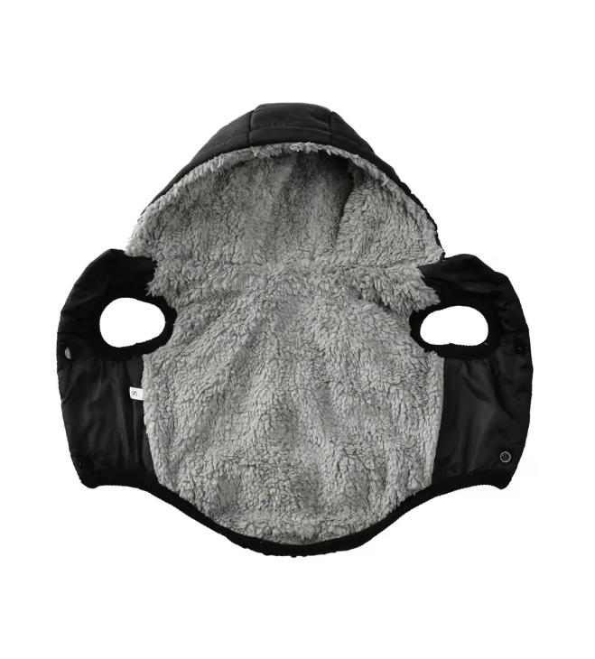 Windproof Hooded Dog Jacket Coat For Small Medium Dogs Cats Winter Warm Puppy Clothes with D-ring French Bulldog Pet Overalls