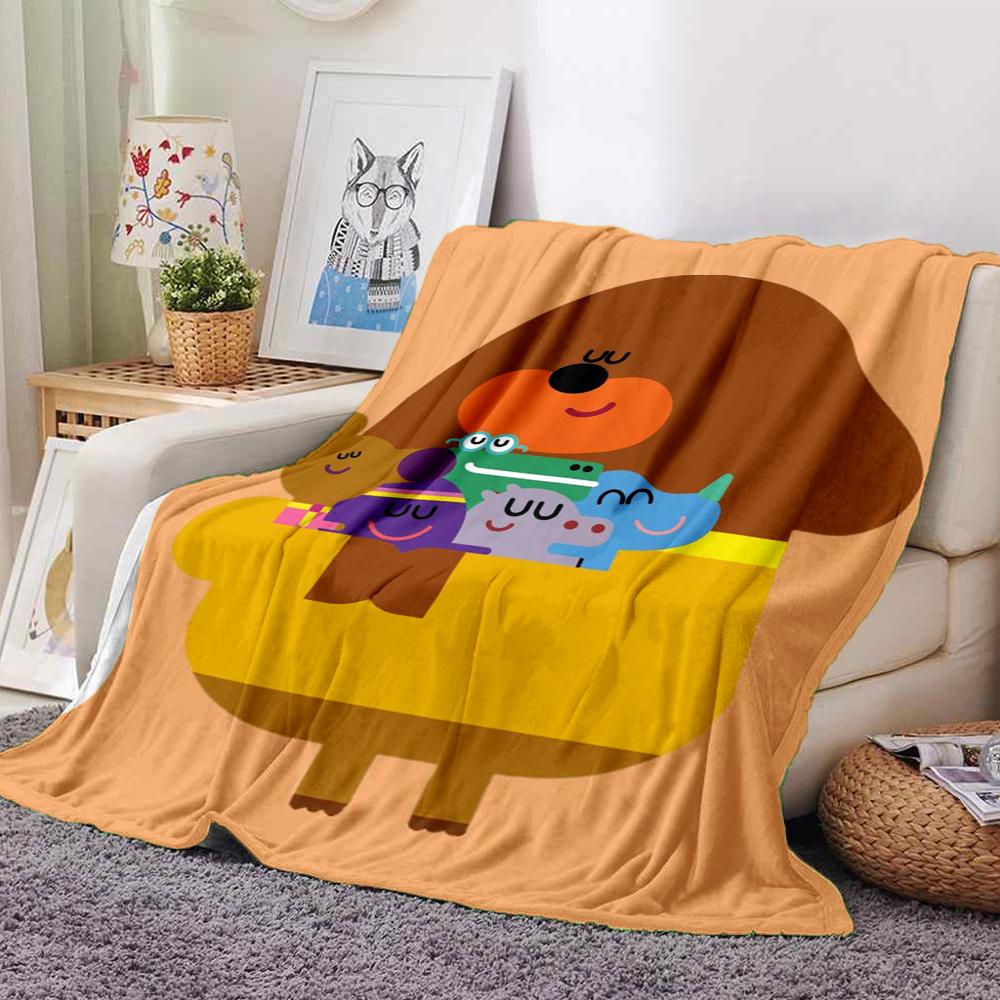 Hey Duggee Theme Printed Blanket - Perfect for Couch, Bed, Travel & Outdoor Use | Machine Washable, Cozy & Durable.