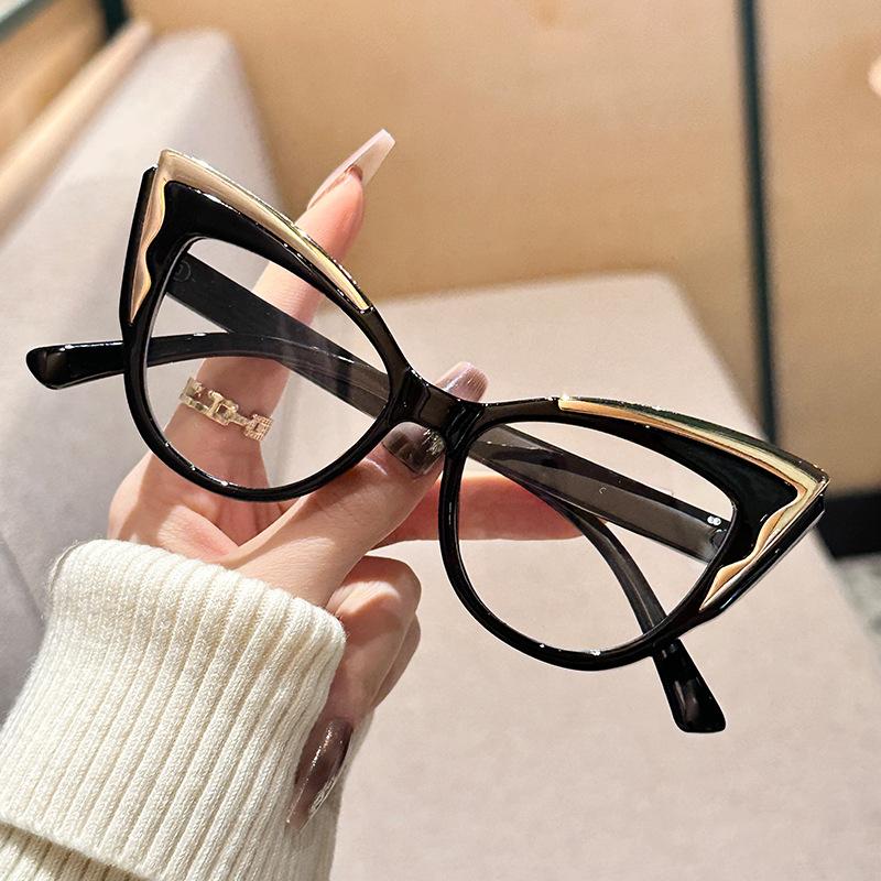 Popular Vintage Anti Blue Light Optical Cat Eye Glasses Women Luxury Brand Designer Myopia Prescription Sexy Eyewear Frame