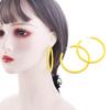 Geometric Round Personality Candy Color C-shaped Hoop Earrings Round Earrings Women Jewelry