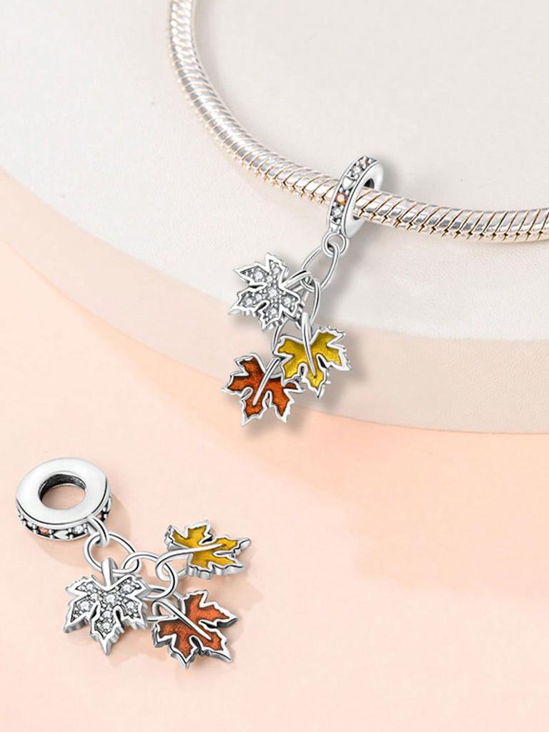 Autumn Pumpkin Squirrel Peacock Beads Charm Copper Plated Fit Charms Copperoriginal Bracelet For Jewelry Making Diy Charm