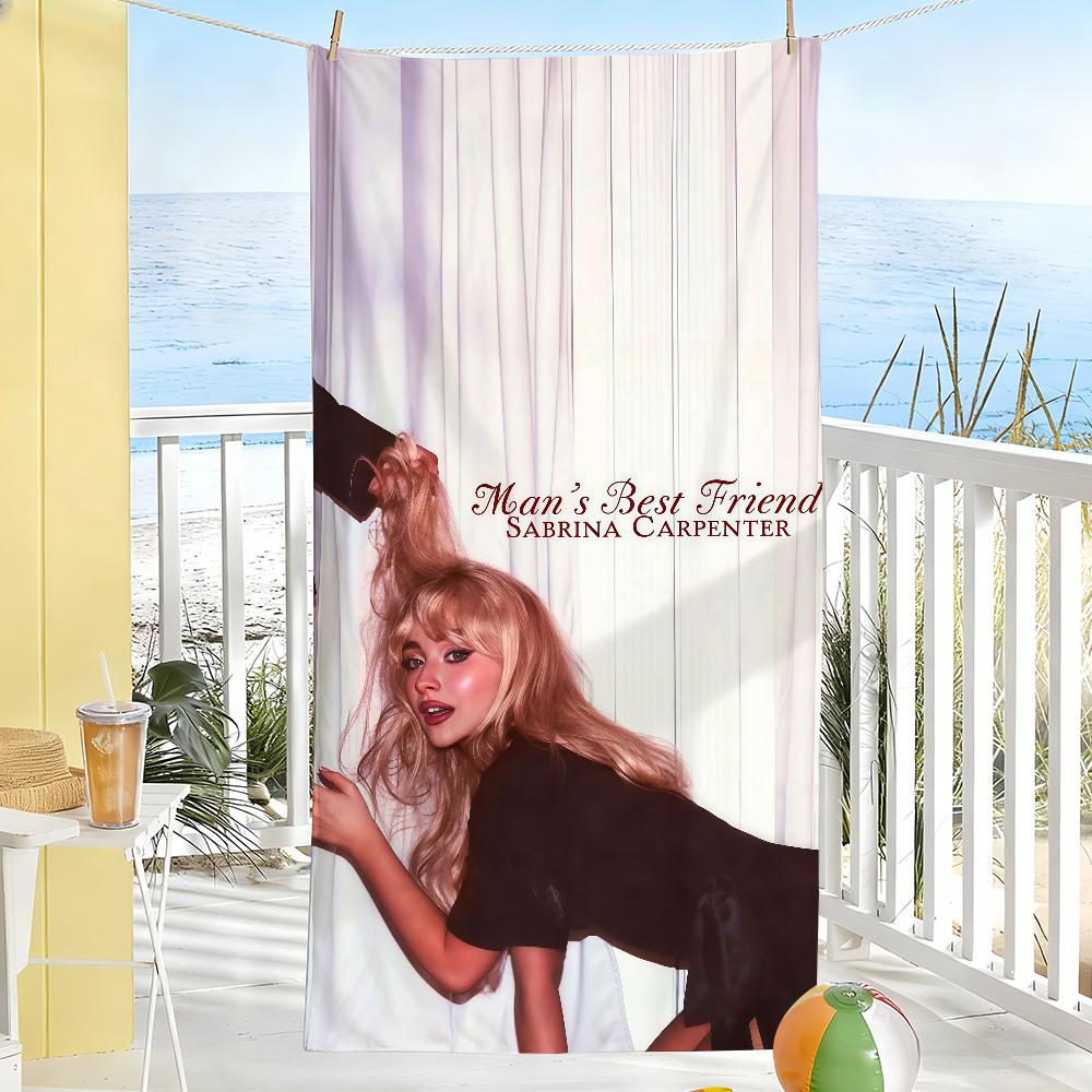 Singer S-Sabrina C-Carpenter Towel Sports Quick Dry Travel Camping Gear Sandproof Soft Light Large Beach Towel