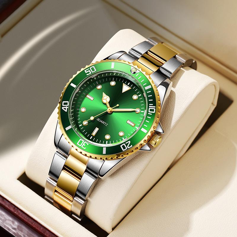 Watch Luminous Waterproof Green Water Ghost Watch Men's Calendar Quartz Watch Men's Watch