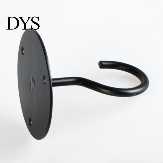Flower Basket Hanger 1 Set Wall Mount Hook Anti-rust Sturdy Strong Load-bearing Non-falling Hanging Things Ceiling Wrought Iron for Home