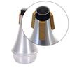 Set of 1 Trumpet Silencer Straight Mute for Trumpet Aluminum Alloy Sound Sound Pressure Silencer for Indoor and Home Practice Silencer, & Cork,