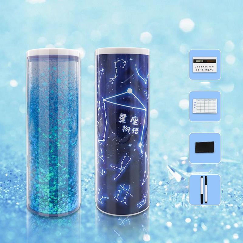 

Пеналы многофункциональные стоячие пеналы Quicksand органайзер двухслойные с зеркалом стираемый блокнот калькулятор