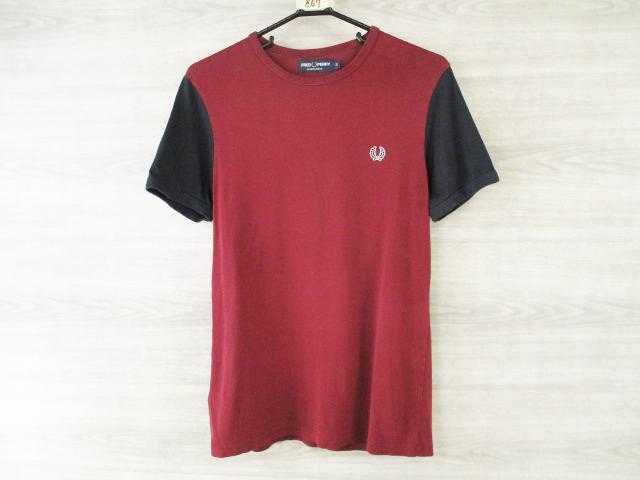 [USED] Fred Perry <Logo One Point Round Neck Short Sleeve T-Shirt> Size S M867y