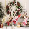 1PC Christmas Decoration Santa Claus Climbing Rope Pendant Resin Elderly Doll Pendant Climbing Rope Elderly Pendant