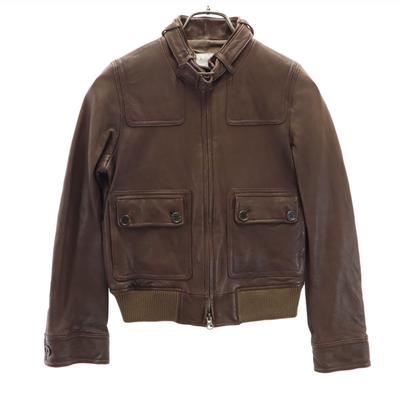 IENA Sheepskin Leather Jacket Brown Blouson Women Used