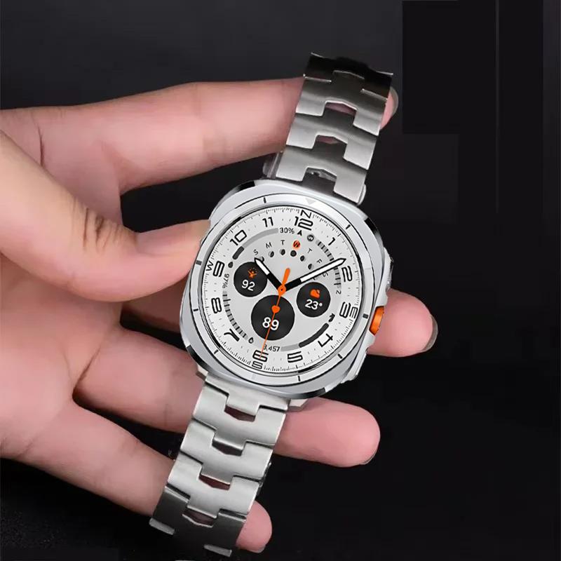 Titanium Strap for Samsung Galaxy Watch Ultra 47mm Smartwatch Lightweight Band Bracelet for Galaxy Watch 8 Ultra Belt Wristband