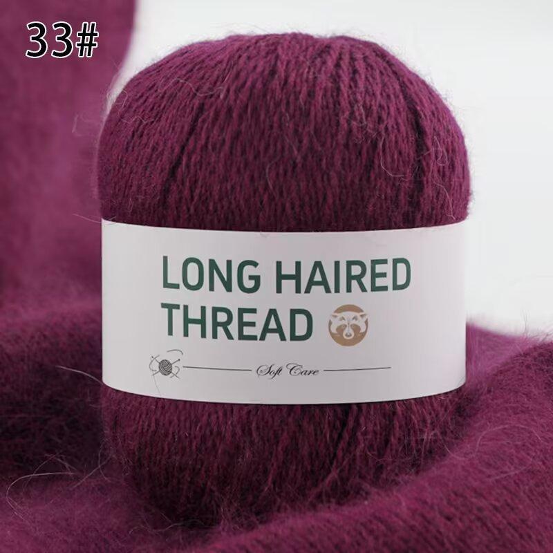 Filato di Pile di Visono a Pelo Lungo 50G Cappello Sciarpa Giacca Lavorati a Mano Moda Autunno Inverno Filato