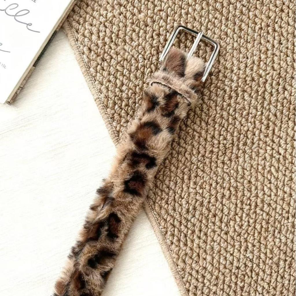 Versatile Jeans Accessories Pu Pin Buckle Waistband Plush Women Belt Fashion Trend Y2k Girls Girdle