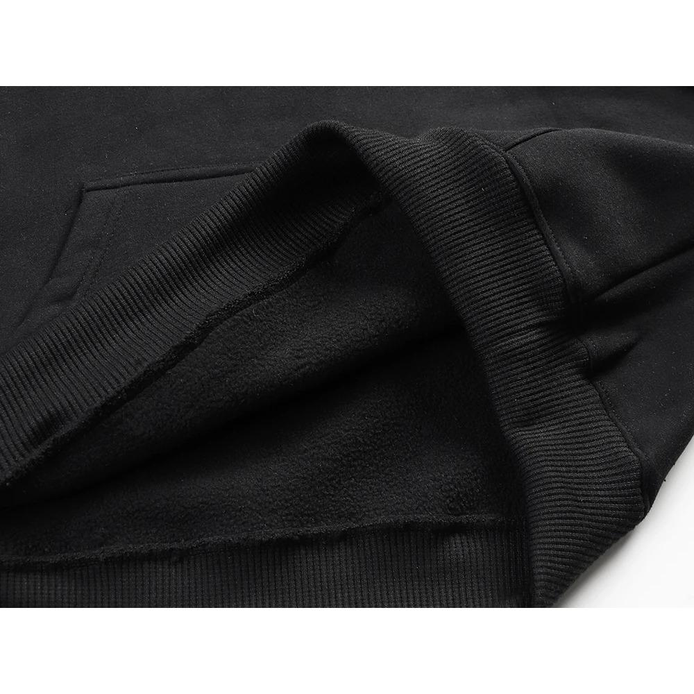 Men's Slim Fit Anime Pattern Drawstring Long Sleeved Solid Color Hoodie Fashion Casual Pocket Hooded Sweatshirt