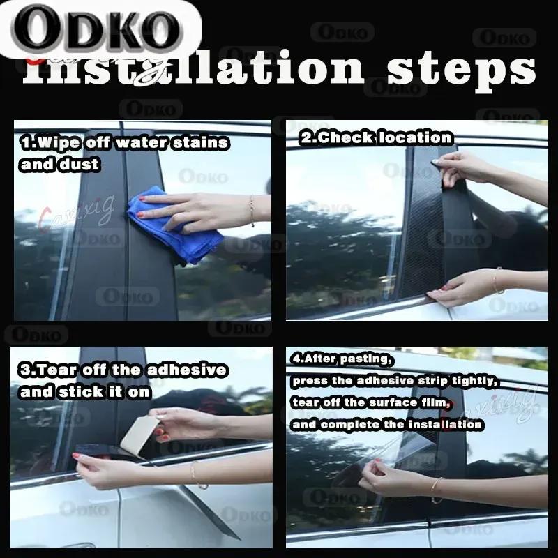 8Pcs for Toyota Camry 2018 Window Pillar Post Door Trims Cover Stickers Accessories