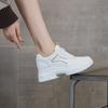 Board shoes women's 2026 spring and autumn new leather fashionable women's shoes with increased height inside casual sports shoe