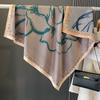 Geometric New Style Spring  Autumn and Summer Double-sided Printed Imitation Silk Scarf Scarf Scarf Thin Warm Shawl Fashionable