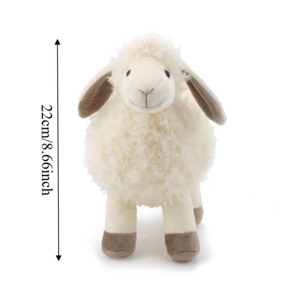 Stuffed Doll Soft Sheep Plush Doll White Realistic Stuffed Plush Toys 22cm Cute Soft Animal Doll Children