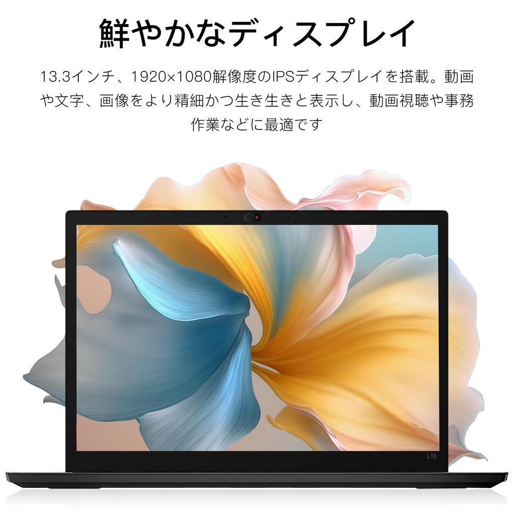 Used Lenovo ThinkPad L13 Laptop with Windows 10th Generation Core I5 Display 16GB 512GB Lightweight Japanese USB Office, 11, Processor, 13.3-inch