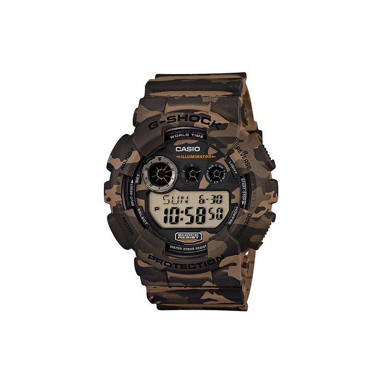 Casio Youth Series Jungle Camouflage Shock Resistant Waterproof Sports Quartz Watch Men watches Brown GD-120CM-5 Brown Watch Dial