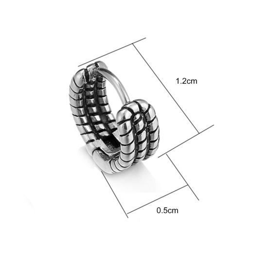 Men Stylish All-Match Wear-resistant Stainless Steel Earring Jewelry Accessory