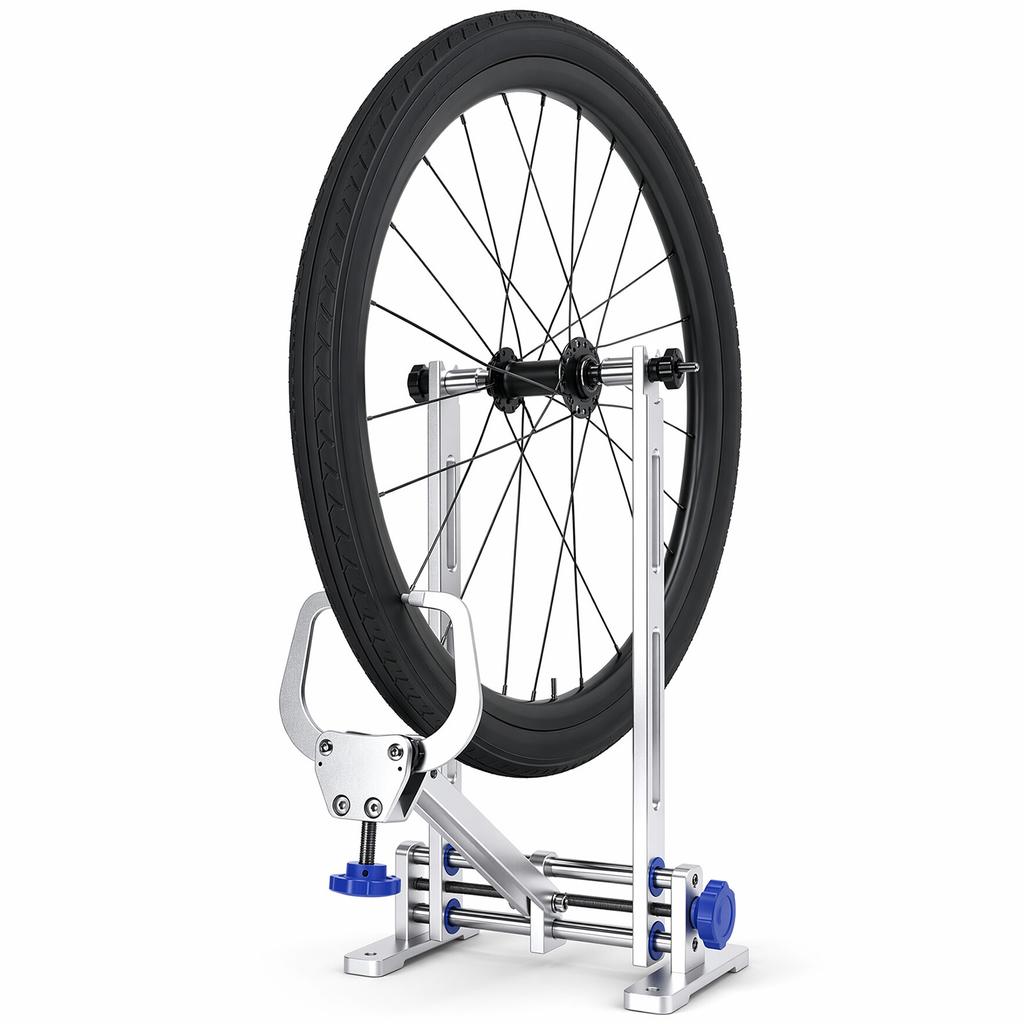 Bike Wheel Truing Stand for 16  29  Wheels Professional Alignment Tool with Heavy Duty Base Blue