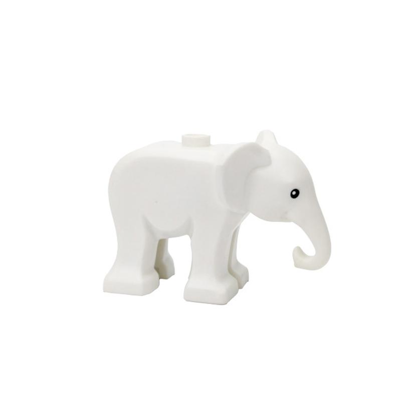 MOC City Animal Building Blocks Goat Wolf Penguins Eagle Goat Rabbit Pet Cat Dog Dairy Cattle Accessories Mini Bricks Toys Gifts