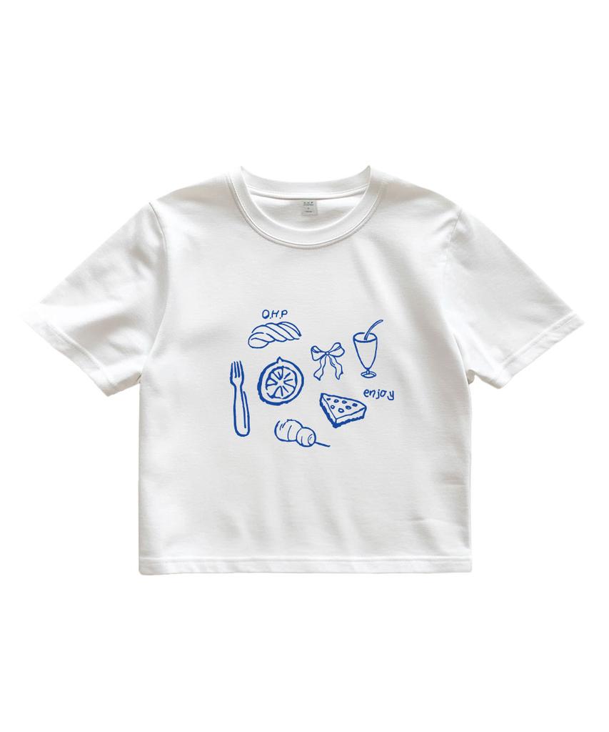 ONEHUNDREDPERCENT FOR WOMAN Ohpxharmonia Brunch Women'S Crop Short Sleeve Tee