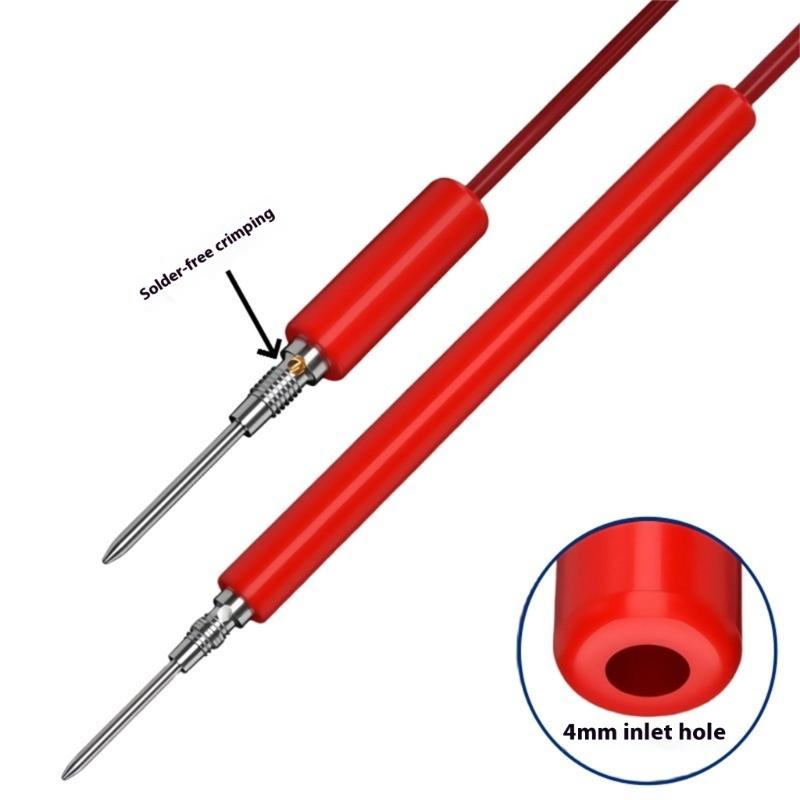Pack of 5 Electrical Test Probes with Color Coding Multimeter Test Leads Set 2 Size for Easy Polarity Identification