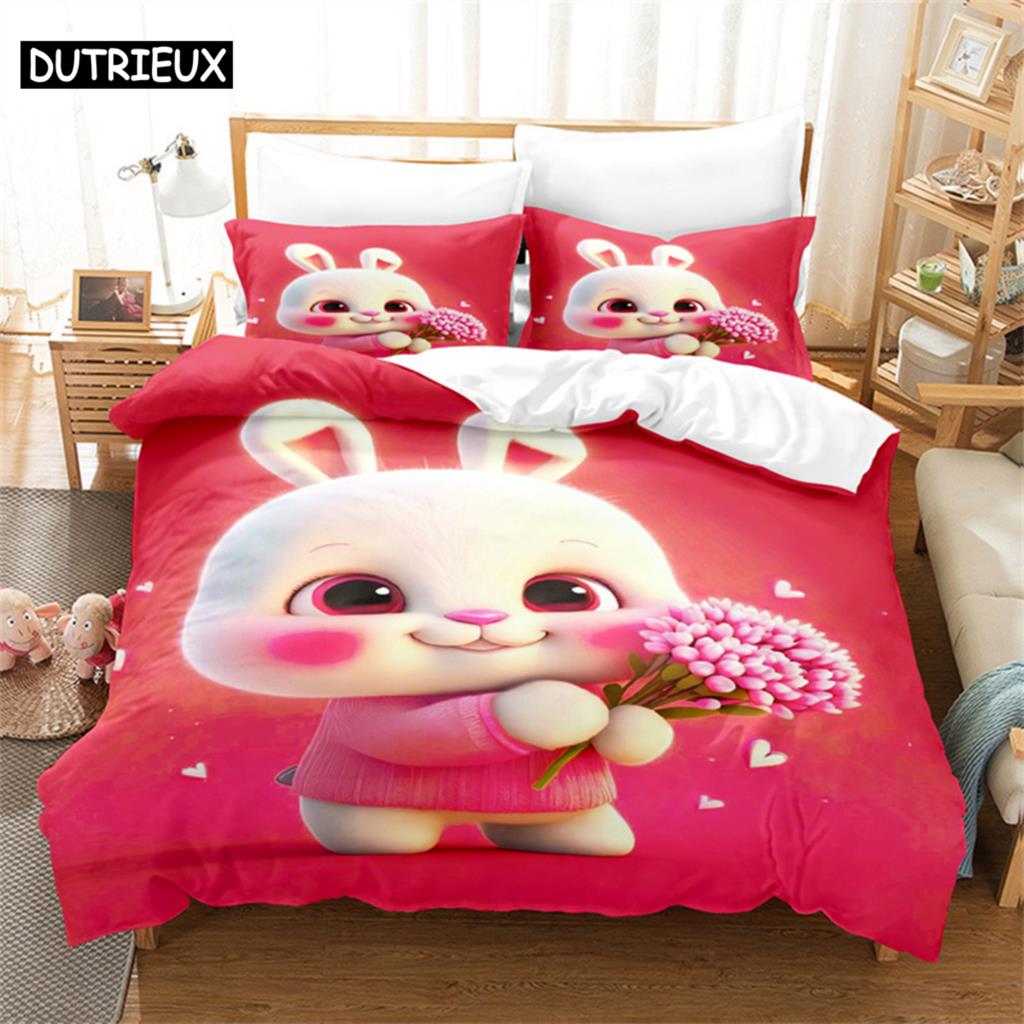 

Comforter Cute Cartoon Animals Queen Bedding Set Bedding Digital Printing King Size Bedding Set Comforter (quilt)-EU Single(135*200cm)3pcs