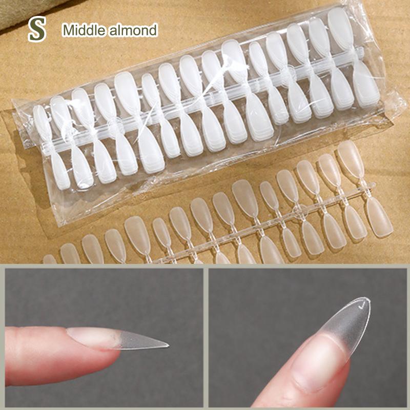 300 Pcs/Bag Fake Nail Tips Matte Coverage Transparent False Nails Tips Gel Nails Extension Diy Practice Nail Tool